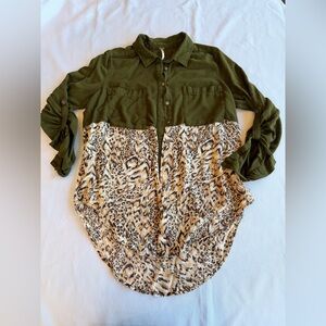 Free People Welcome To The Jungle Tunic Size Small